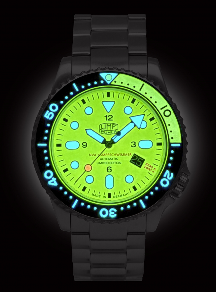 UMF Ruhla 1958M-5 Armbanduhr Kampfschwimmer 200ATM, ETA Automatik, 44mm