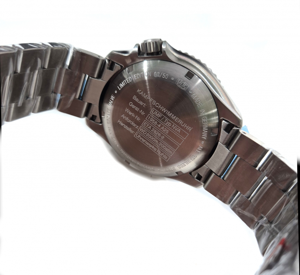 UMF Ruhla 1958M-5 Armbanduhr Kampfschwimmer 200ATM, ETA Automatik, 44mm