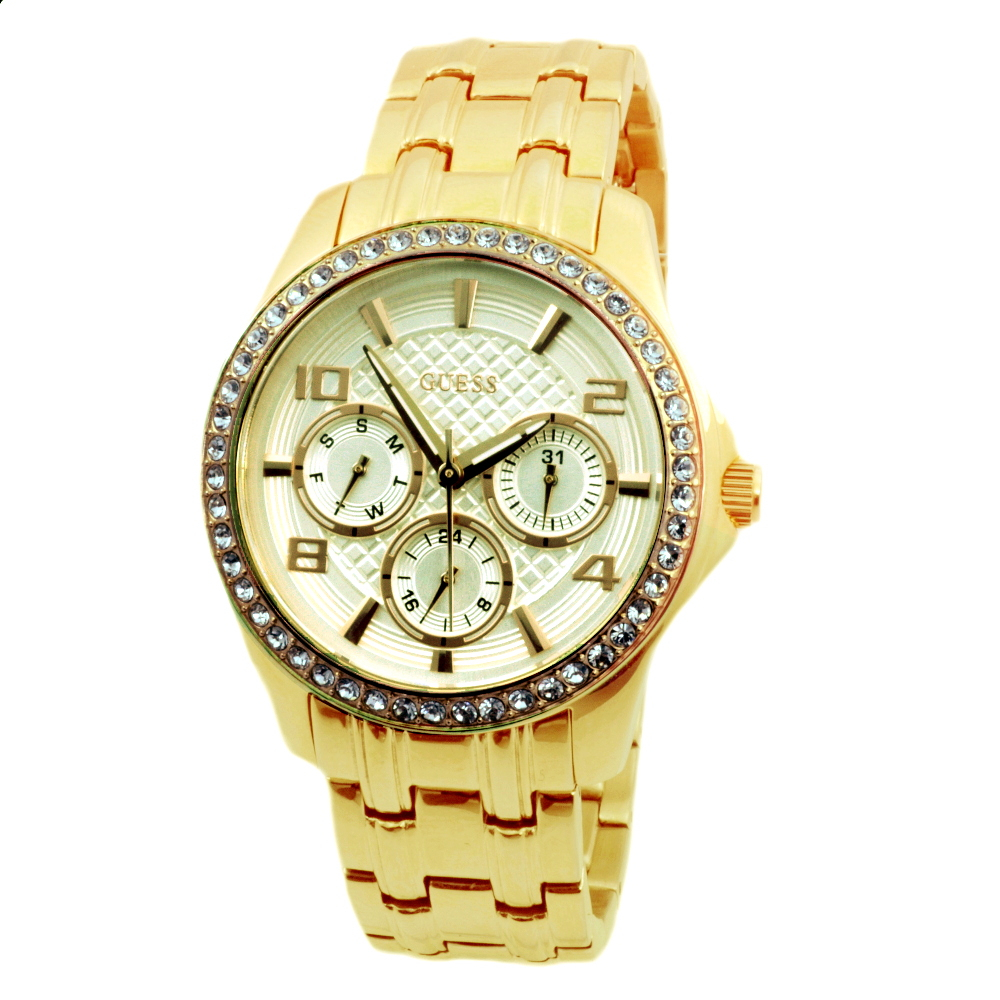 GUESS Damen Armbanduhr Multifunktion W0403L2 goldfarben