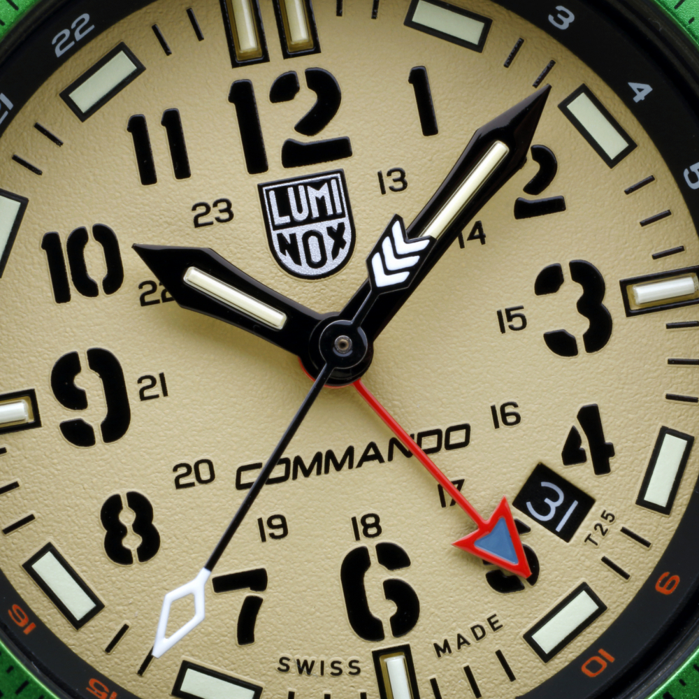Luminox Herren Armbanduhr XS.3337 Commando Grün, Taucheruhr, Saphirglas, 24h-Anzeige