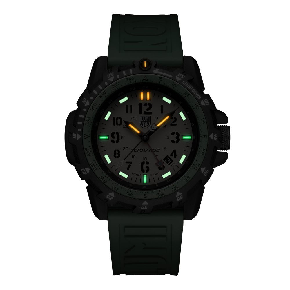 Luminox Herren Armbanduhr XS.3337 Commando Grün, Taucheruhr, Saphirglas, 24h-Anzeige