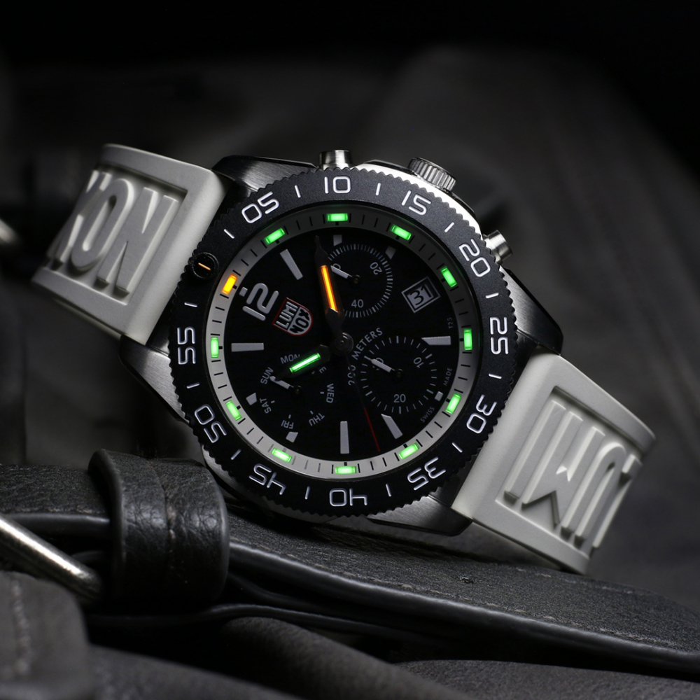 Luminox XS.3141 Pacific Diver Chrono 44 mm, Taucheruhr - Weiß, Saphirglas