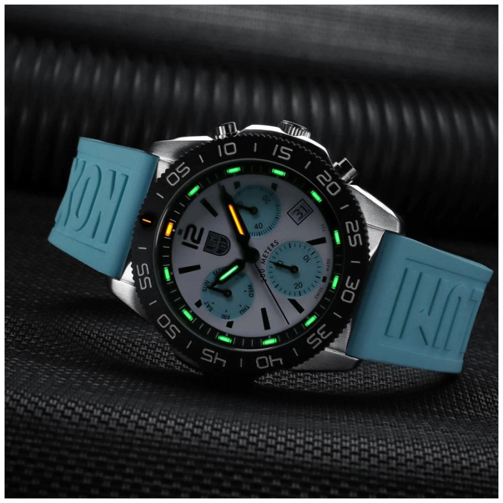 Luminox XS.3143.1 Pacific Diver Chrono 44 mm, Taucheruhr - Türkis, Saphirglas