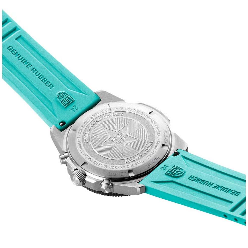 Luminox XS.3143.1 Pacific Diver Chrono 44 mm, Taucheruhr - Türkis, Saphirglas