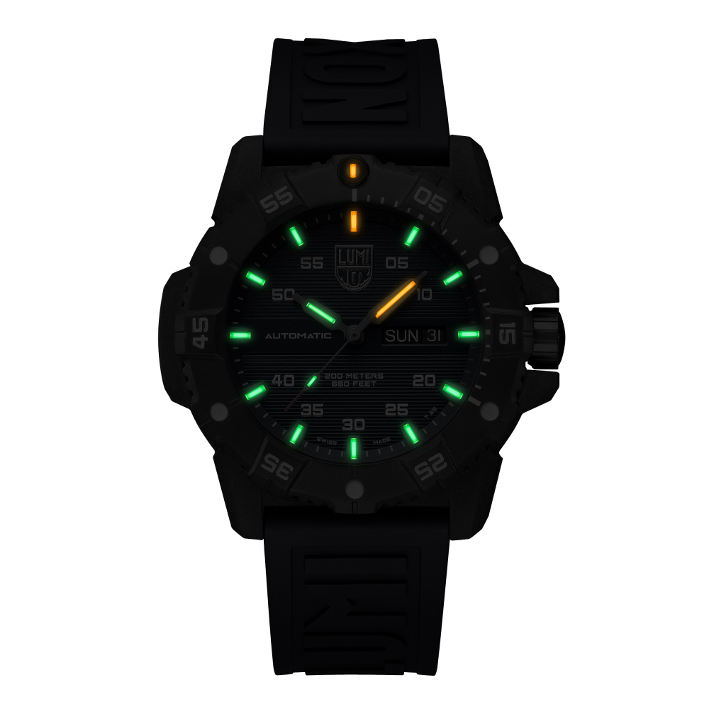 Luminox Armbanduhr XS.3863 Master Carbon SEAL Automatic Militär Day-Date Saphirglas