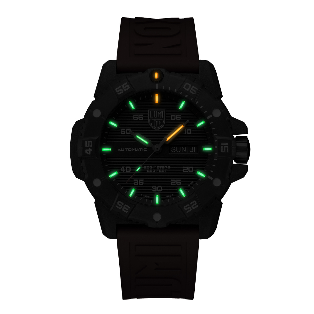 Luminox XS.3875 Master Carbon SEAL Automatic Militäruhr Day-Date Saphirglas