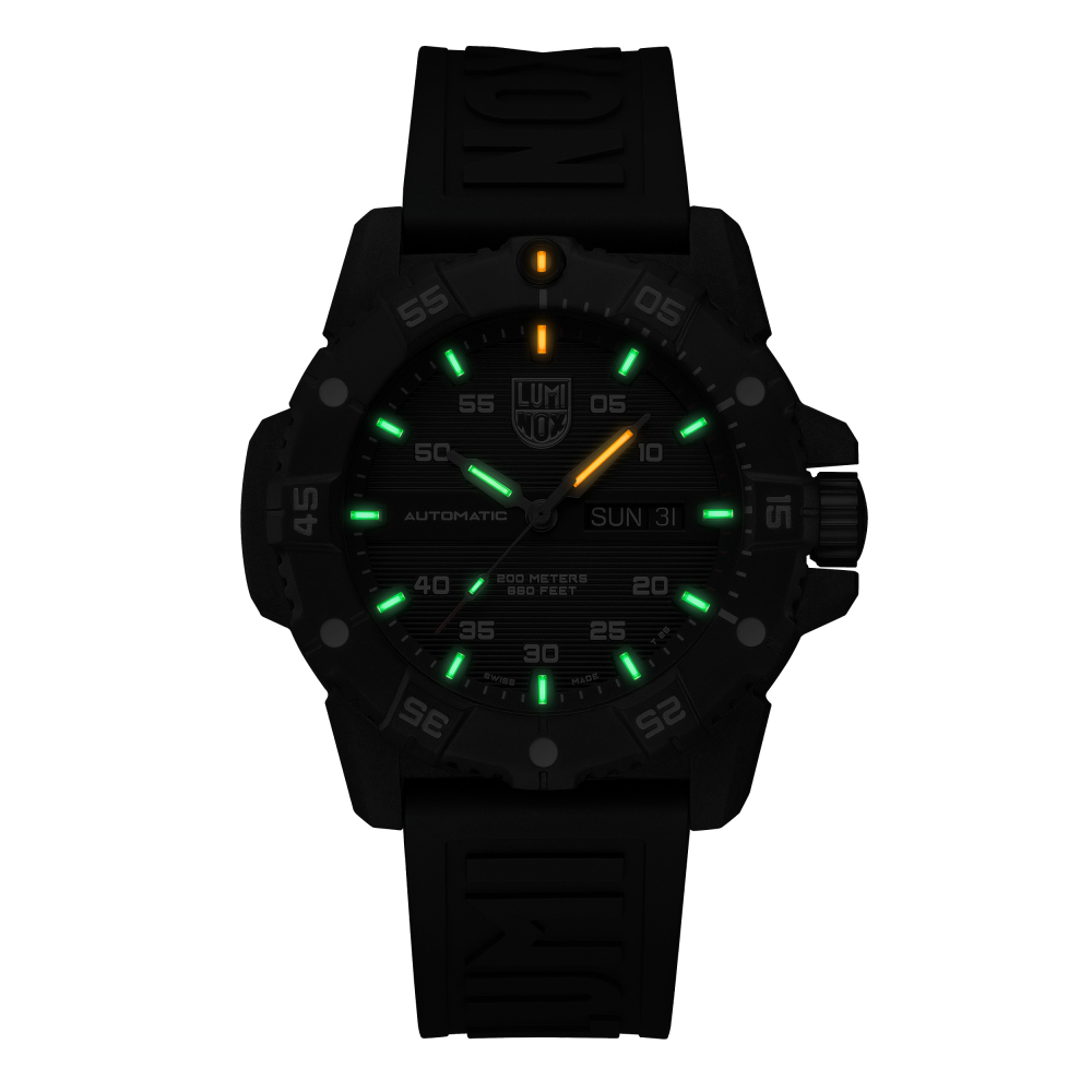 Luminox XS.3877 Master Carbon SEAL Automatic Militäruhr Day-Date Saphirglas