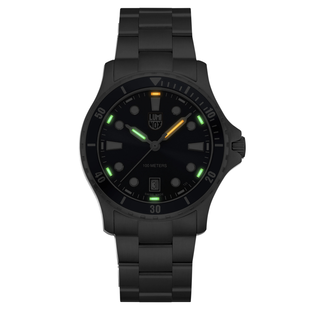 Luminox Herren Armbanduhr XS.0944 Sport Timer blau bicolor, 40mm, Saphirglas 10 ATM