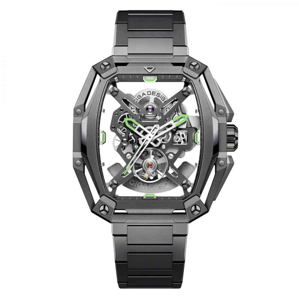 CIGA design Uhr Z035-GG01-W1G Automatik Hunter Grau Skelettuhr