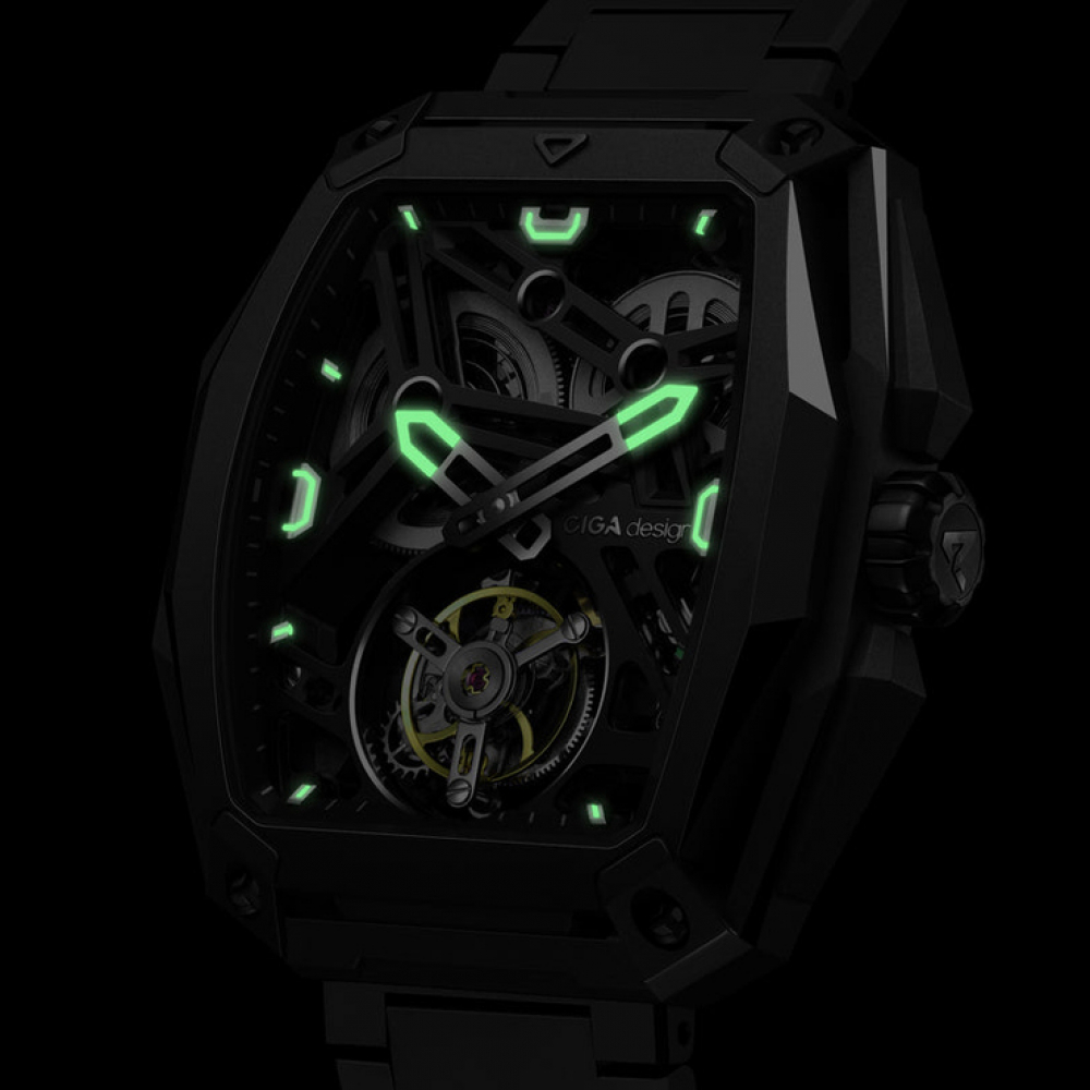 CIGA Design Tourbillon Z037-TIBU-1T6B Advanced Skeleton Complication Watch Hunter
