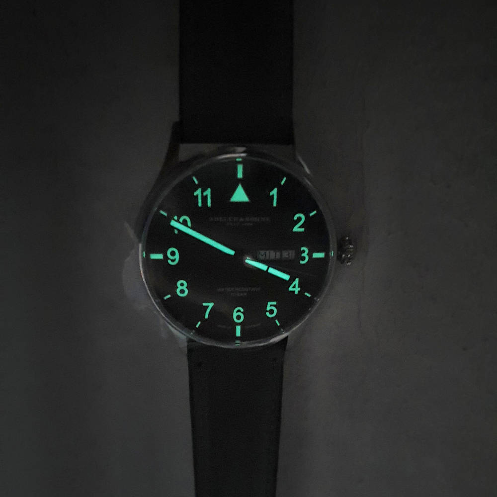 ABELER & SÖHNE AS3283 Herren Armbanduhr Saphirglas Ronda-Werk Day-Date