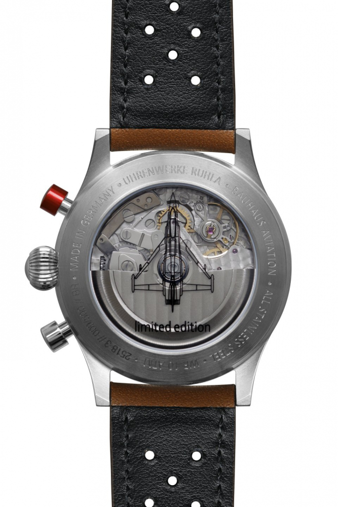 Bauhaus Aviation 2518-3 Eurofighter Automatik Sellita SW510 Chronograph Herrenuhr