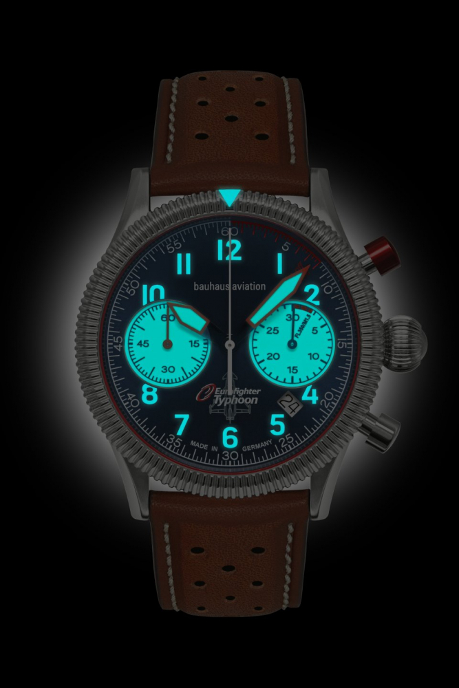 Bauhaus Aviation 2518-3 Eurofighter Automatik Sellita SW510 Chronograph Herrenuhr