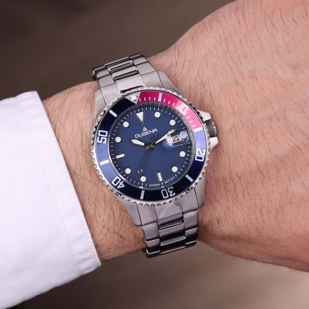 Dugena 4460588 Diver Herren Armbanduhr automatik 10ATM Edelstahl