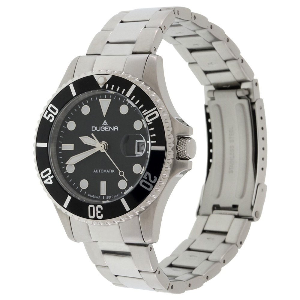 Dugena 4460512 Diver Herren Armbanduhr automatik 10ATM, Edelstahl