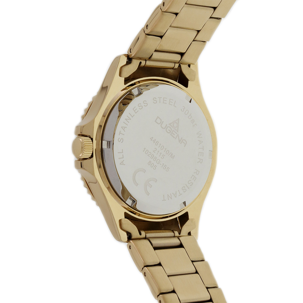 Dugena 4461010 Diver Herren Taucheruhr bis zu 30 ATM Goldfarben
