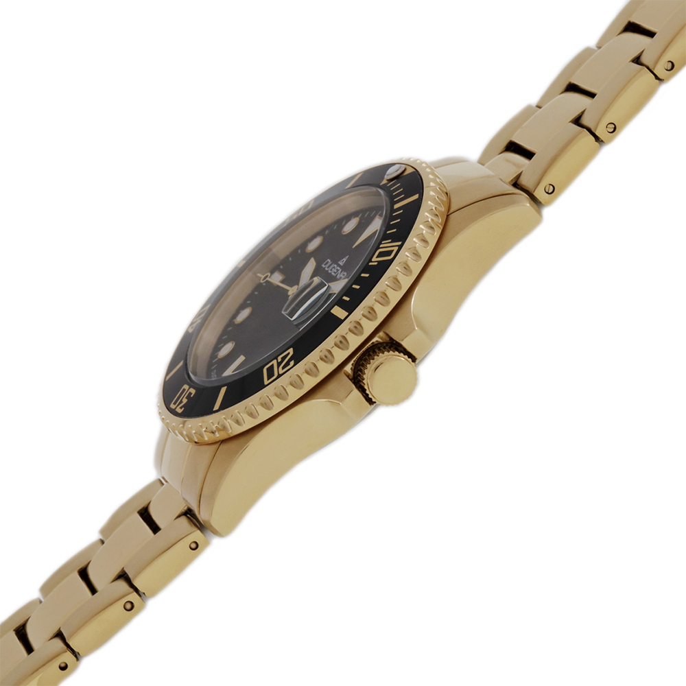 Dugena 4461010 Diver Herren Taucheruhr bis zu 30 ATM Goldfarben