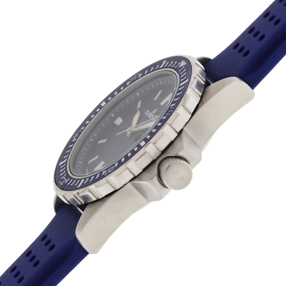 DUGENA Herren Armbanduhr Taucheruhr Divers Friend 4460980 20 ATM Day-Date blau