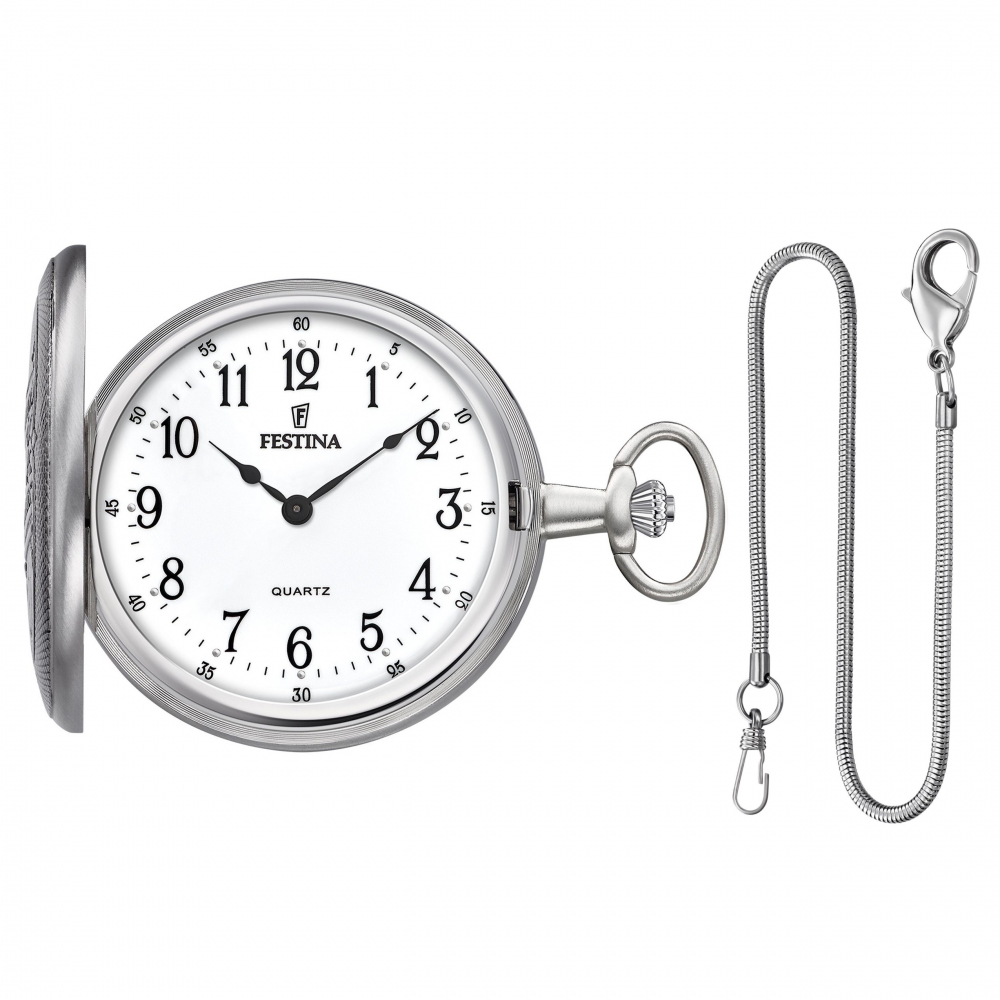 FESTINA F2025-1 Savonette Taschenuhr mit Kette