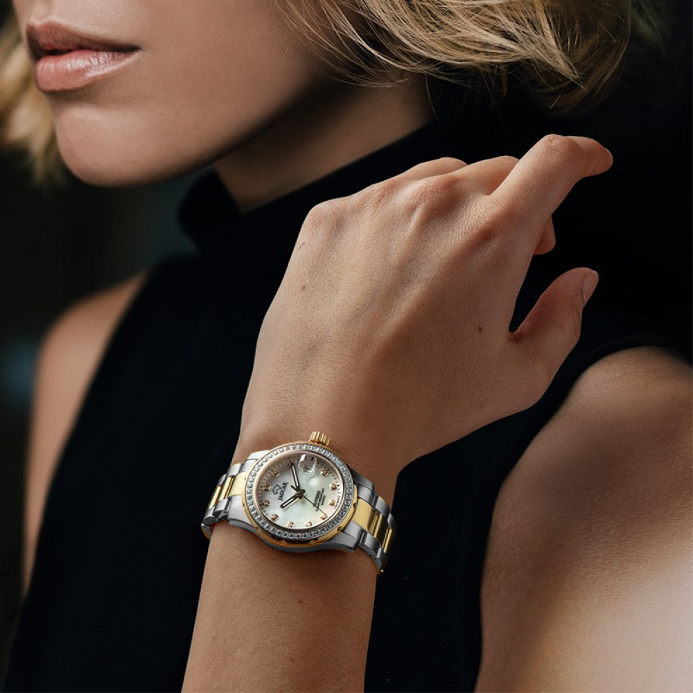 Jaguar Damen Armbanduhr Women Collection J893-1 Saphirglas 20 ATM goldfarben