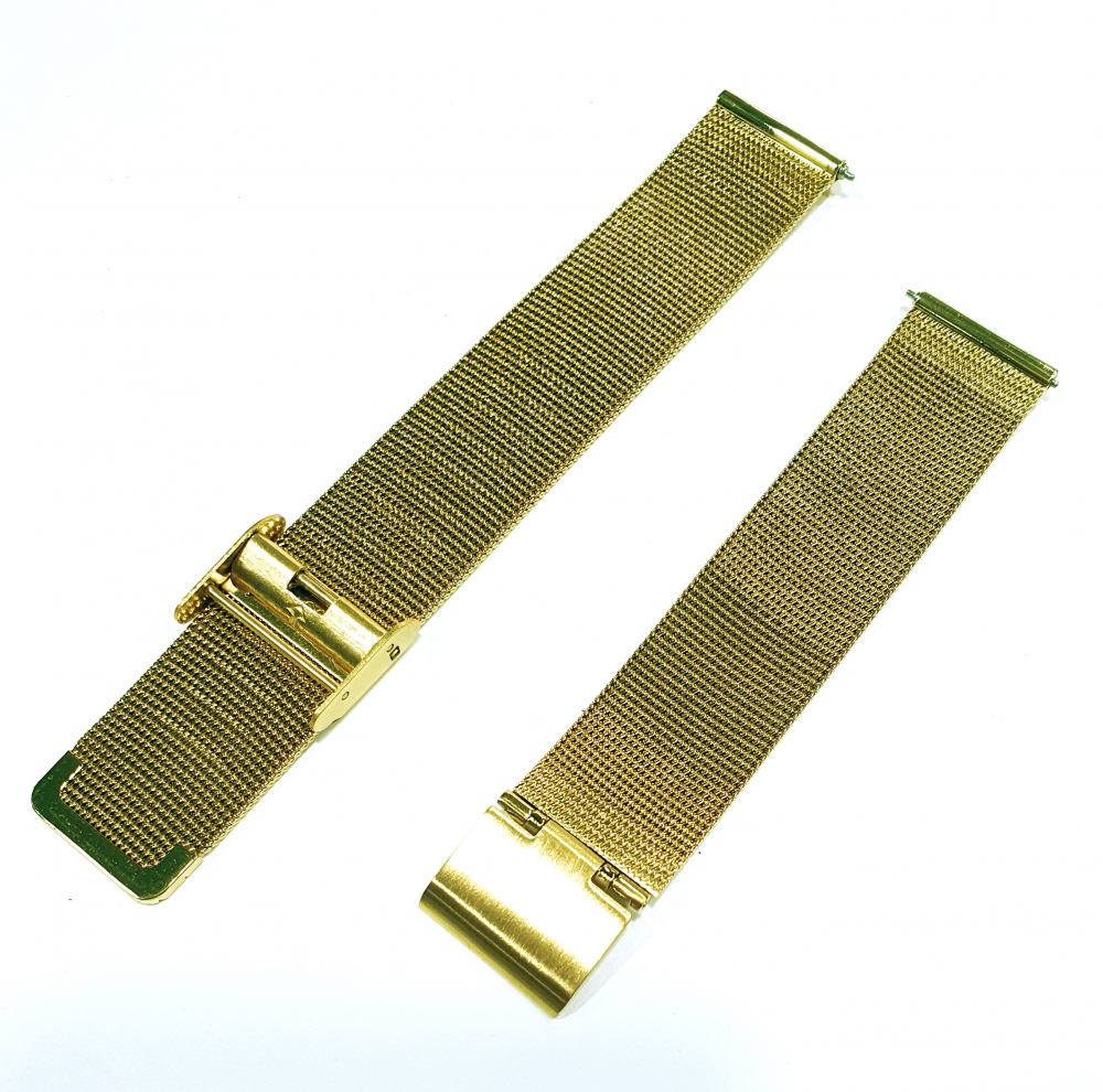 Zeppelin Mesh-Band Goldfarben Stegbreite 18mm mit Federstege von Morellato