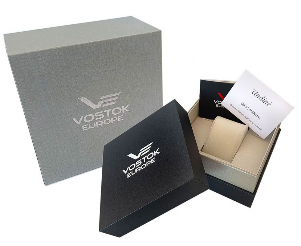Vostok Europe Damenuhr Undine Chronograph VK64-​515B569 mit 3 Armbänder