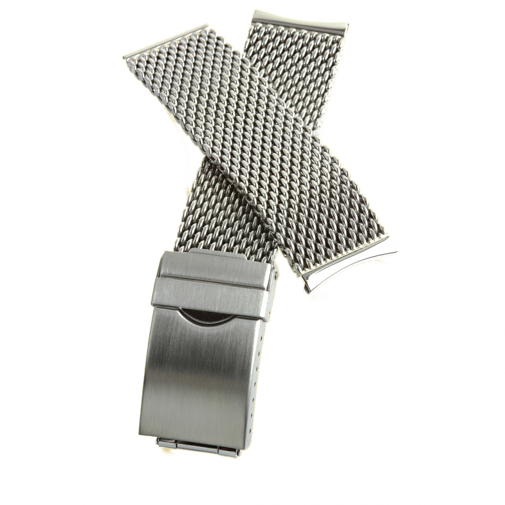 Ersatzband, Edelstahl Milanaise 22 mm breit für Zeppelin-Uhren