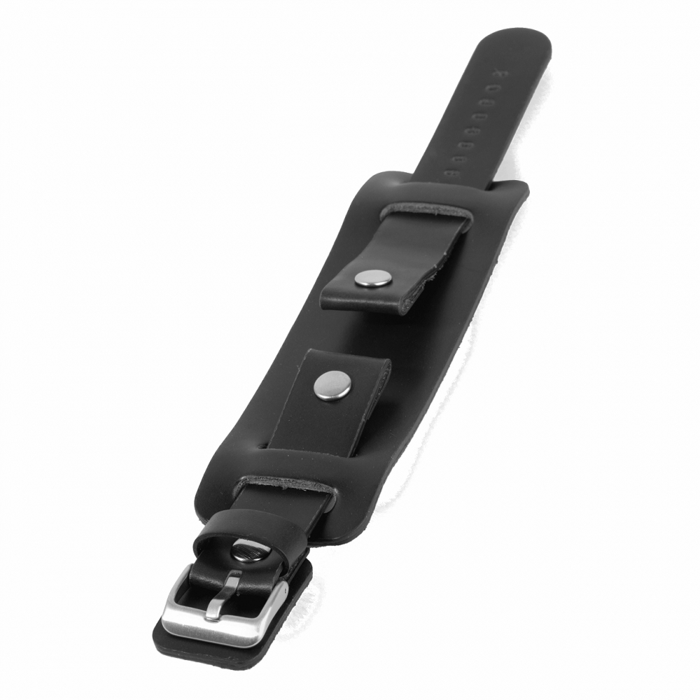 Vollmer Aristo Ersatzband, Wechselband Leder schwarz 22mm mit Unterlage