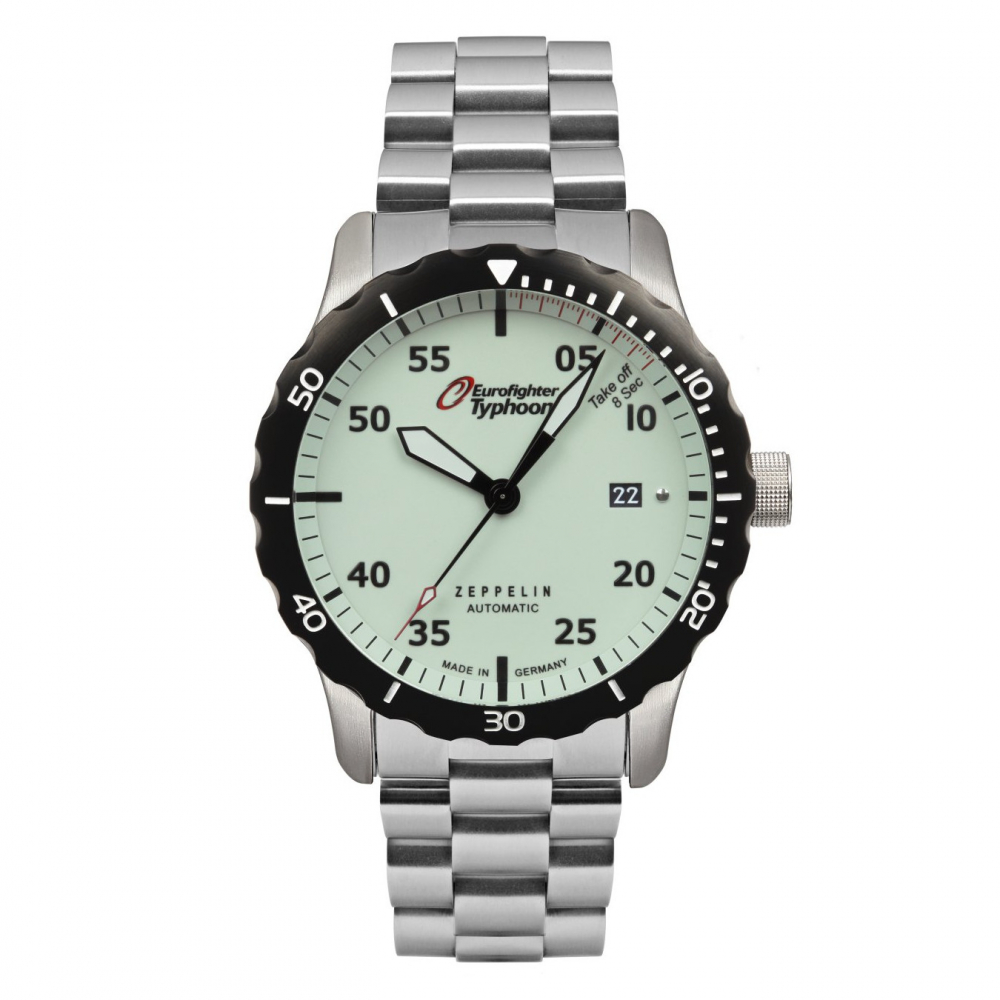 ZEPPELIN 7268M-5 Eurofighter Typhoon Automatik Uhr, leuchtendes Zifferblatt, 20ATM