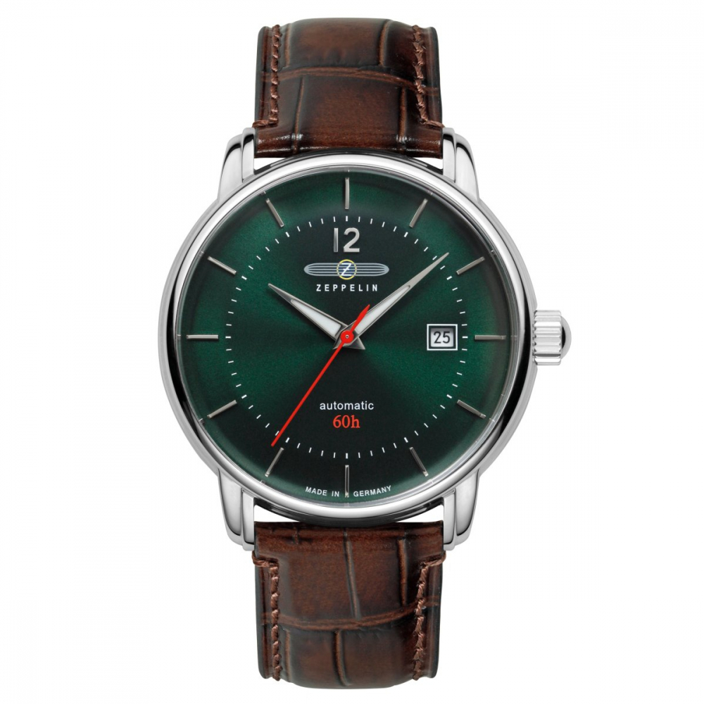 Zeppelin Herrenuhr 81604 Automatik mit 60h Gangreserve und Lederarmband