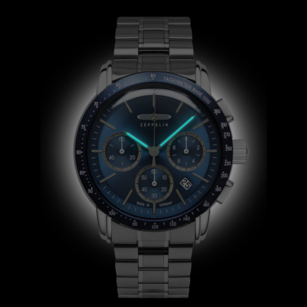 Zeppelin Herrenuhr Quarz Chronograph 8878MB-3 Blau