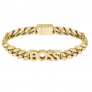 BOSS Herren Armband Kessy 1580505M Gliederband BOSS Logo-Kette Goldfarben 20cm