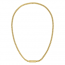 BOSS Herren Kette 1580694 Edelstahl 57cm Goldfarben Magnetverschluss