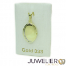 ovales Gold Medaillon Anhänger für 2 Bilder aus 333 Gold