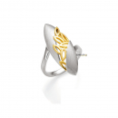 Ring 925 Silber bicolor Damenring 4401399 -Made by Breuning-