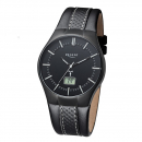 Regent Herren Armbanduhr FR-216 Funkuhr Lederband