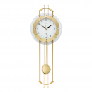 AMS Funkuhr mit Pendelwerk, Wanduhr 01-5257 goldfarben
