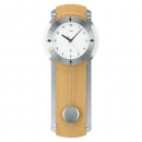 AMS Funkuhr mit Pendelwerk, Wanduhr 5245-18 Buche