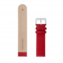 Mondaine Ersatzband, Wechselband Leder rot, Stegbreite 20mm