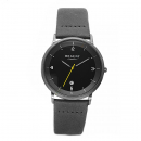 Regent Herren Armbanduhr 1111552 Datum Lederband grau