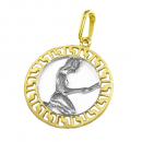 Anhänger 585 Gold bicolor Kettenanhänger Sternzeichen Jungfrau