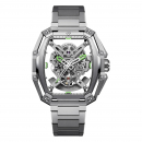 CIGA design Uhr Z035-SS01-W1S Automatik Hunter Silberfarben Skelettuhr